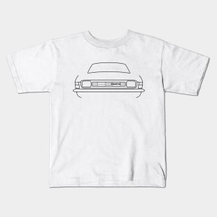 Austin Allegro classic car outline graphic (black) Kids T-Shirt